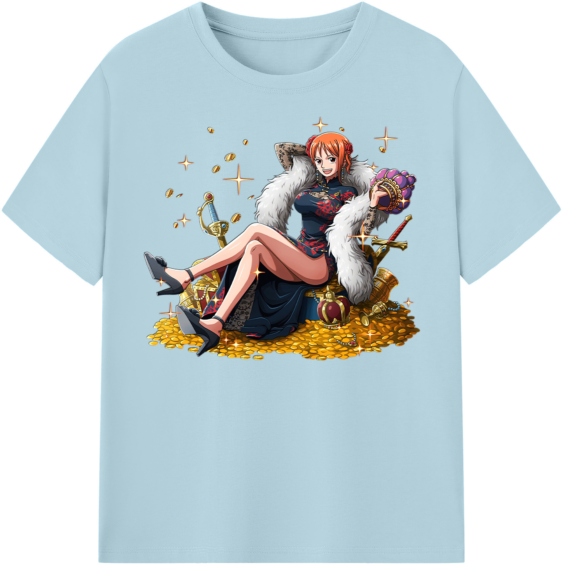 ワンピース ナミ ONE PIECE Nami 綿100％半袖Tシャツ（フロントプリント）